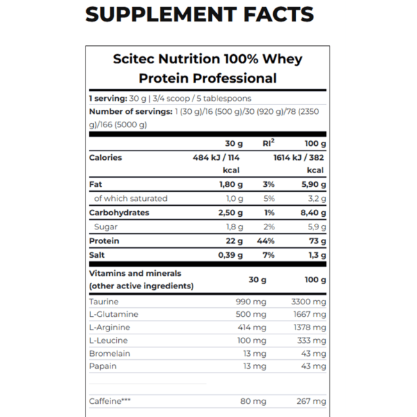 Scitec Nutrition 100% whey protein professional chocolate hazelnut - Image 2