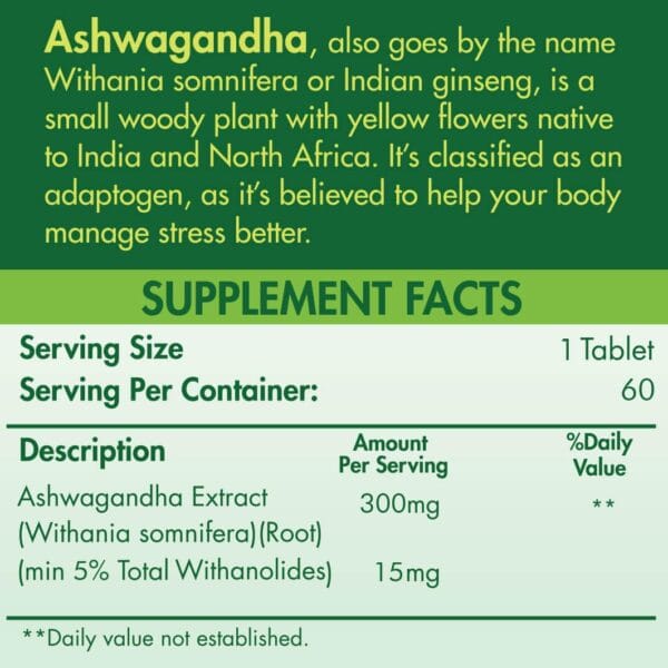Organic Nation Ashwagandha 600-30Serv.-60Tablets - Image 3