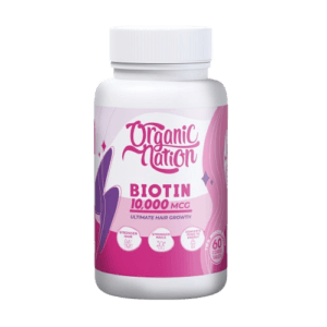 Organic Nation Biotin 10,000MCG Ultimate Hair Growth-60Serv.-60Tablets