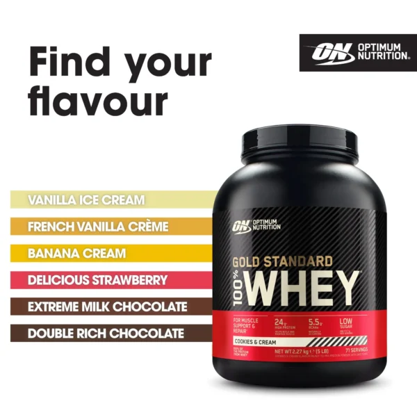 GOLD STANDARD  COOKIES & CREAM 2.27KG - Image 2